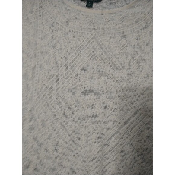 Lauren Ralph Lauren Lace Top Cream Lrg Boho Cottagecore Feminine Y2k Vintage - Picture 6 of 12